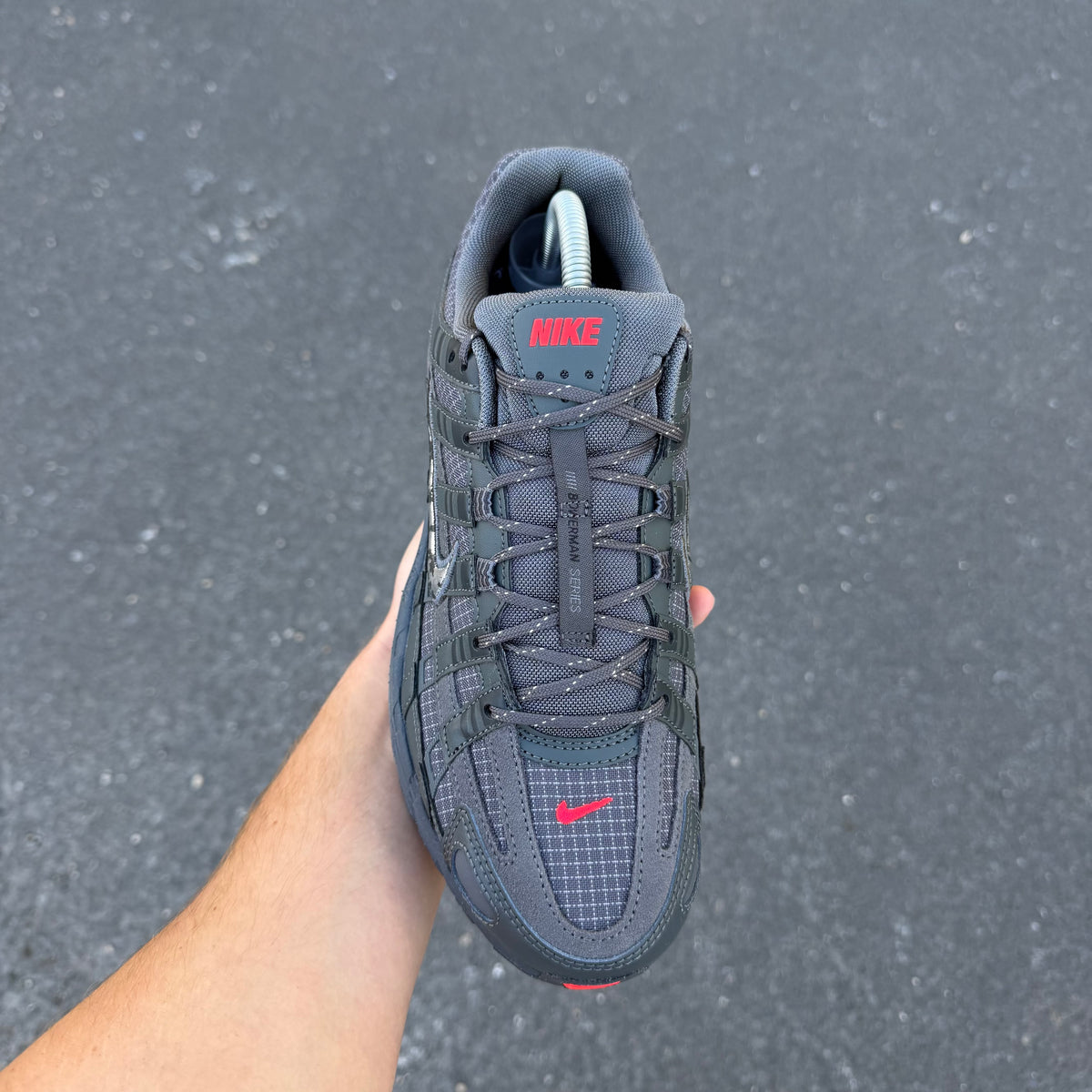 Nike P-6000 Iron Grey Crimson