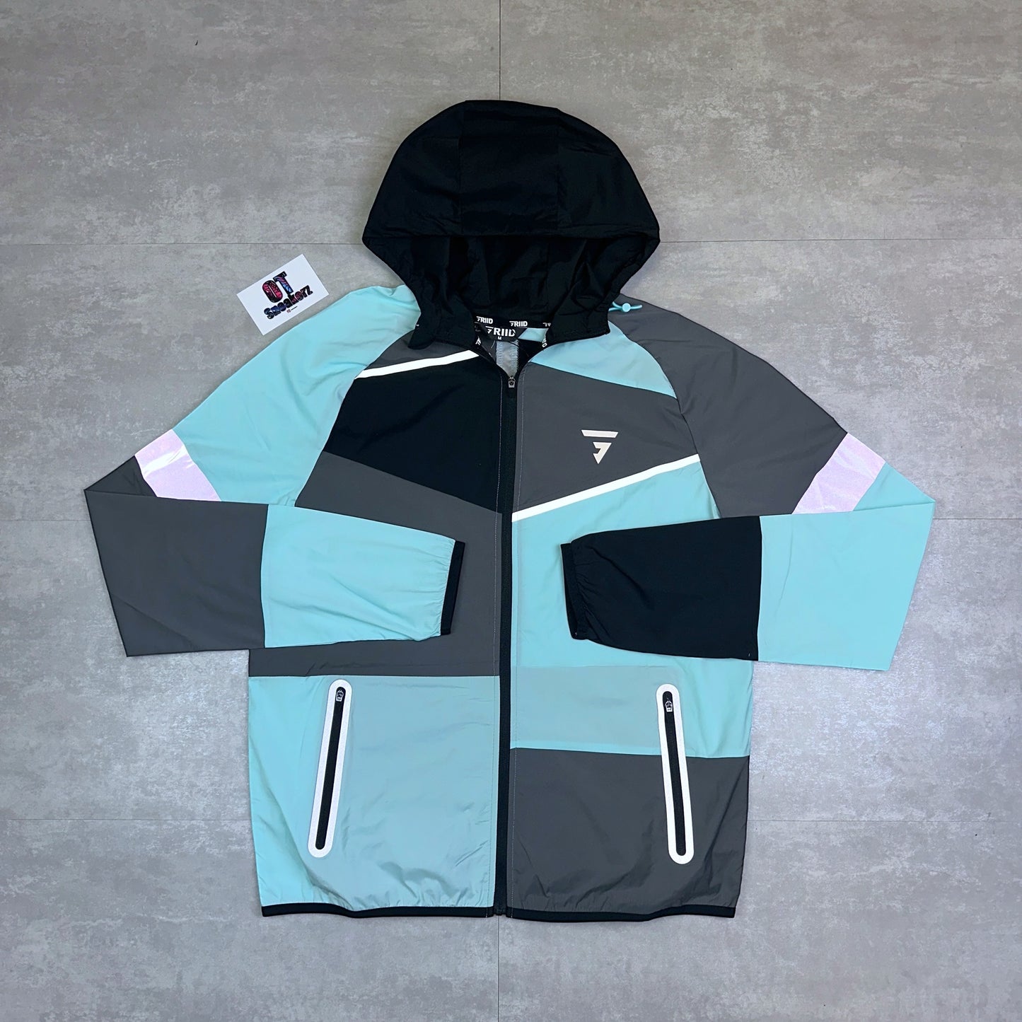 Griid Panel Windrunner Turquosie Black Grey