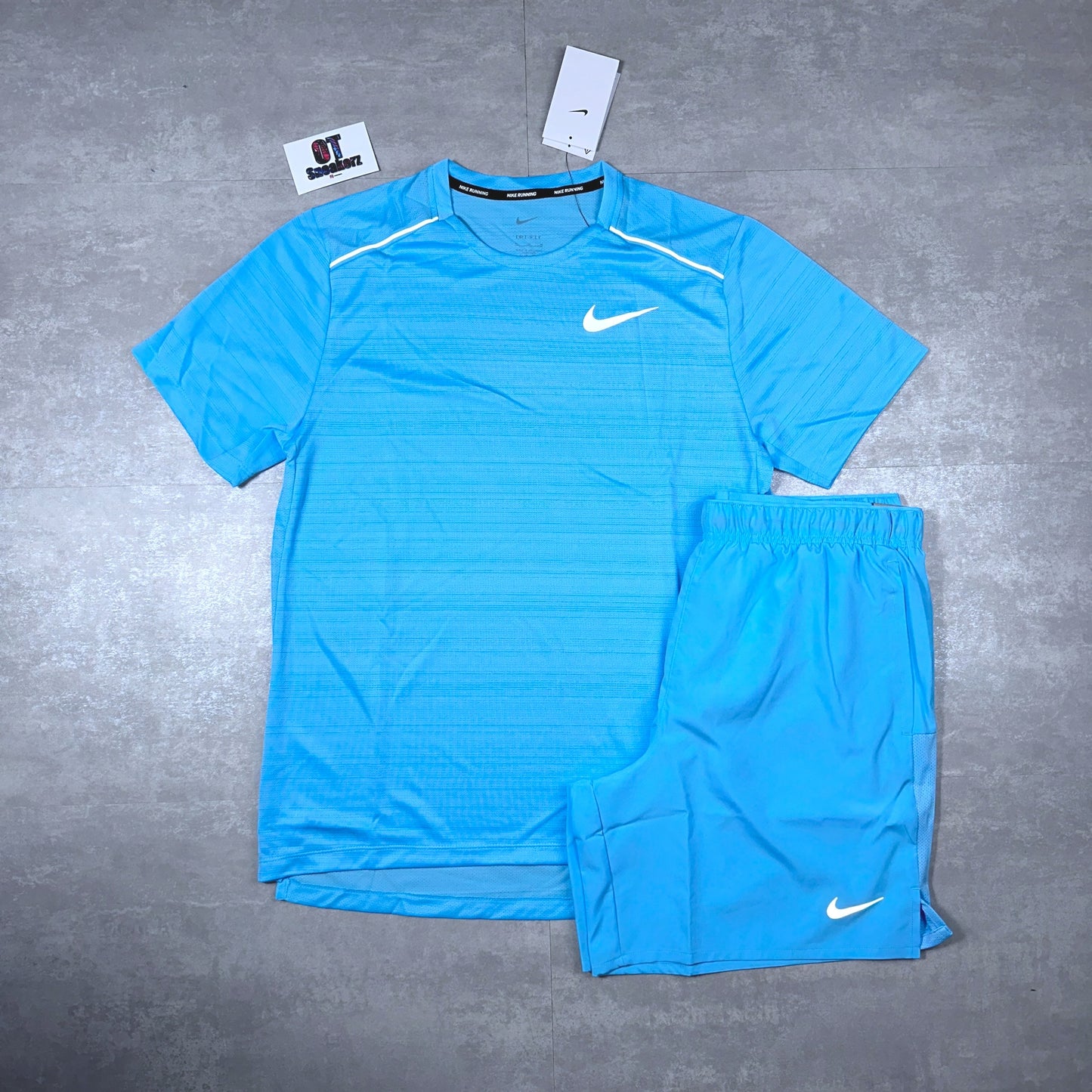Nike Miler 1.0 Aquarius Blue & Challenger Shorts