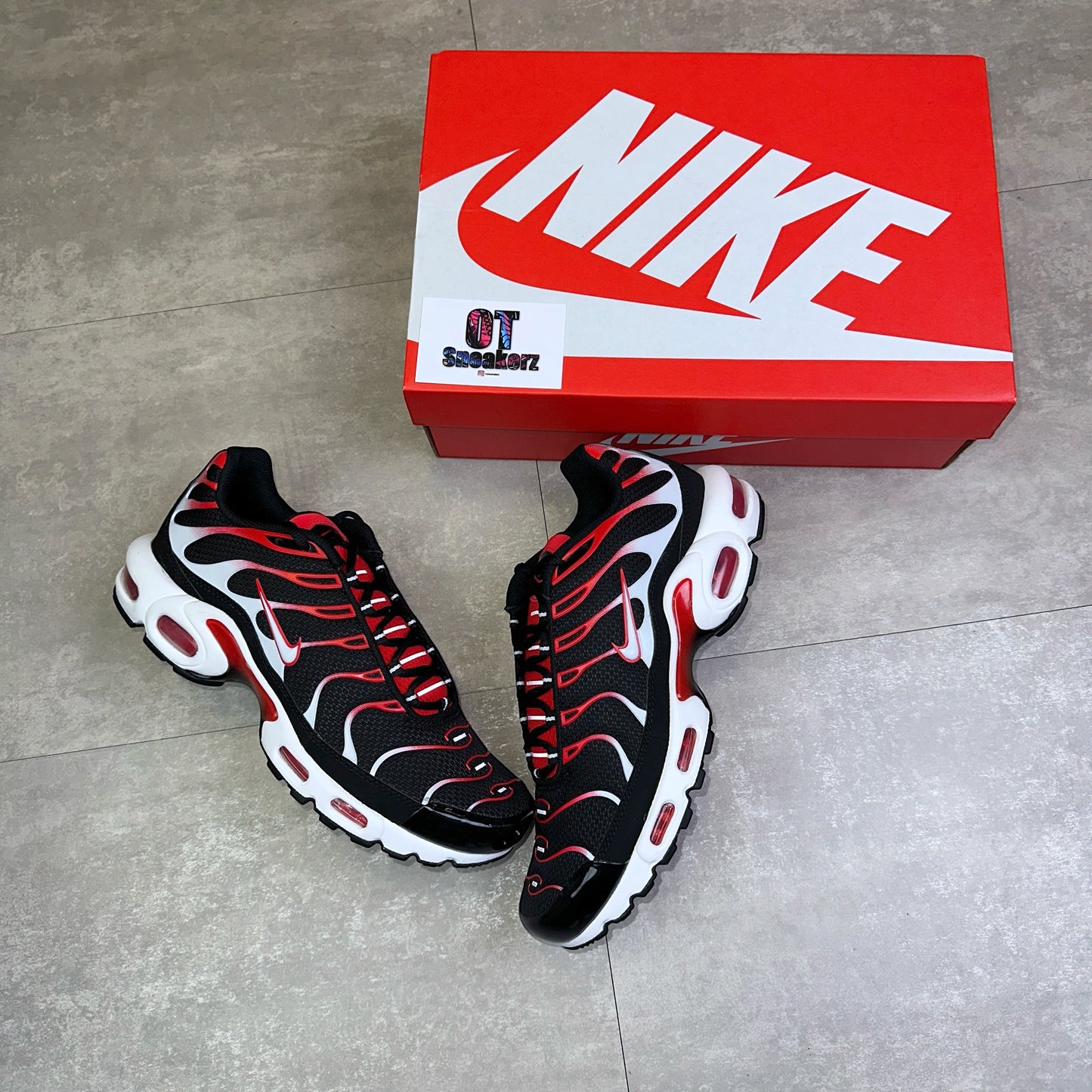 Nike TN Air Max Plus Black White University Red