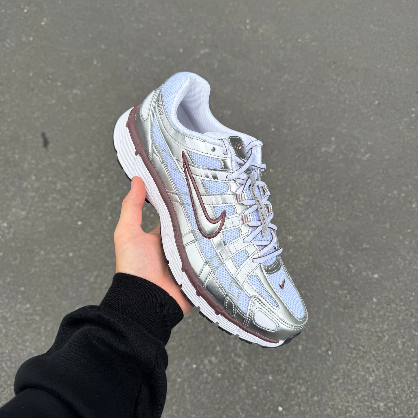 Nike P-6000 White Metallic Silver Mauve