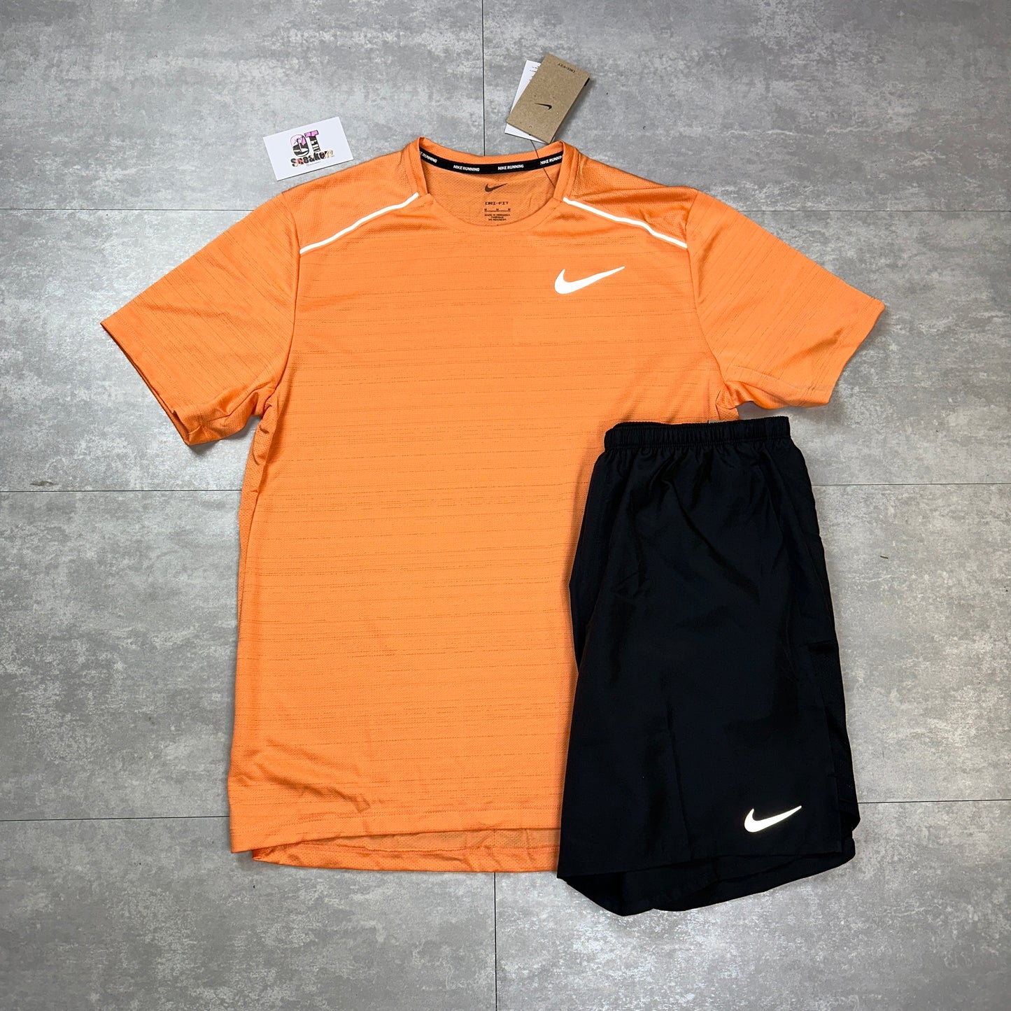 Nike Miler 1.0 Orange Trance & Black Challenger Shorts