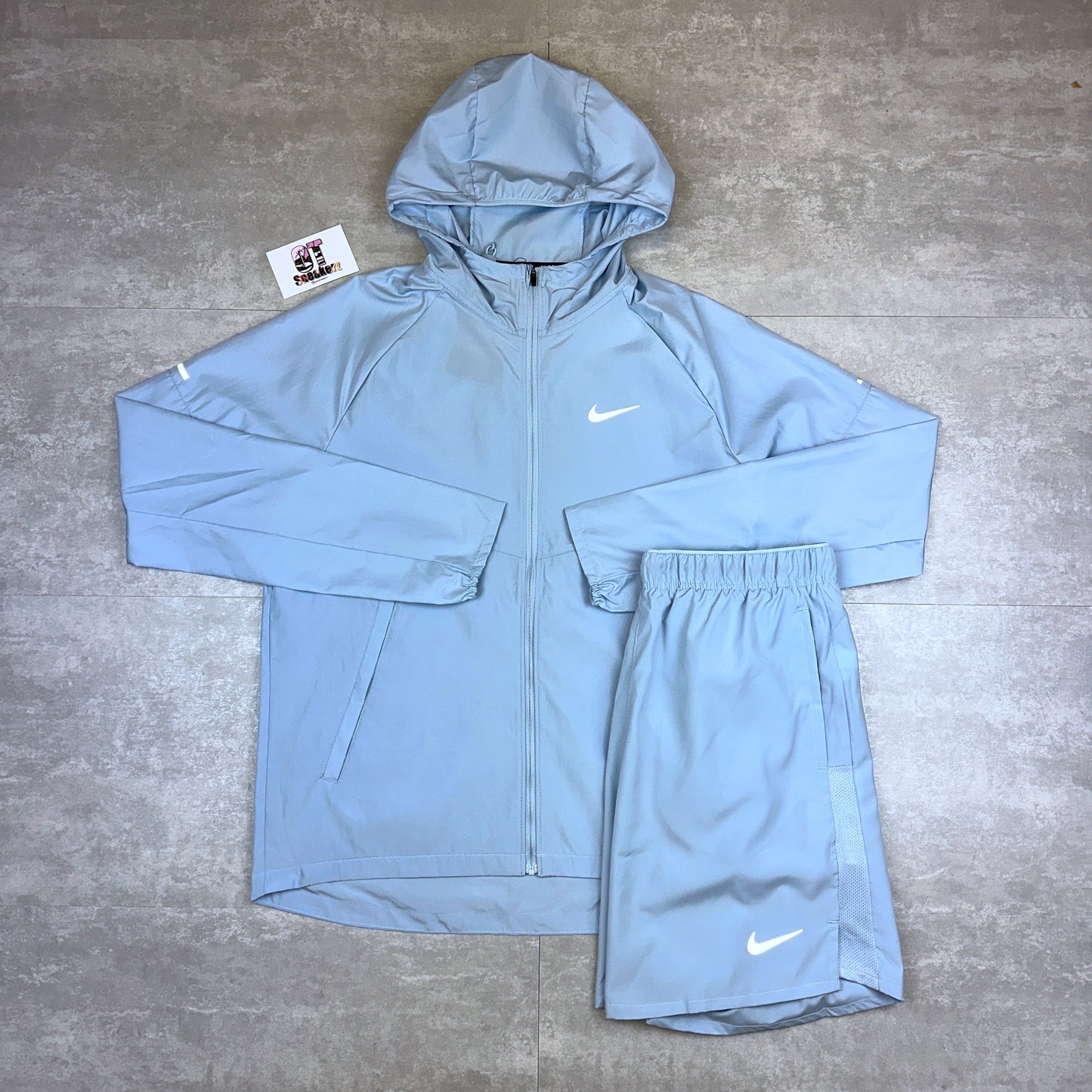 Nike Repel Windrunner Platinum Blue & Short Set