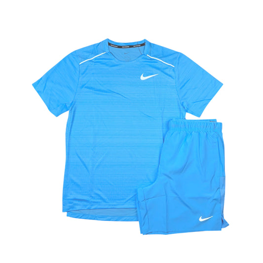 Nike Miler 1.0 Aquarius Blue & Challenger Shorts