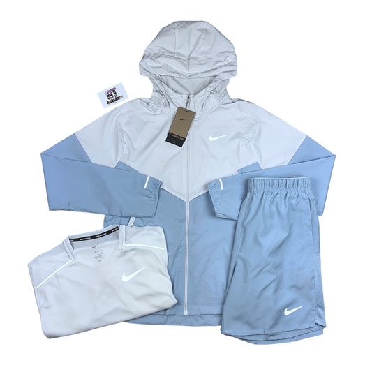 Nike Windrunner Platinum Blue Set & Miler 1.0 Ice White