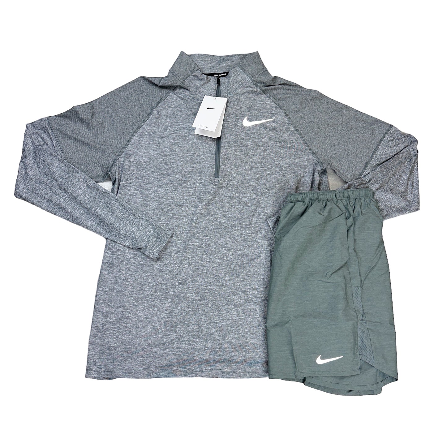 Nike 1/4 Zip & Shorts Grey Set