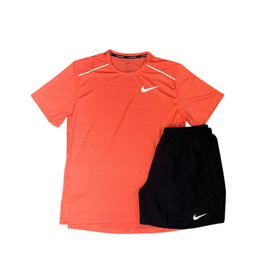 Nike Miler 1.0 Light Wild Mango & Black Challenger Shorts