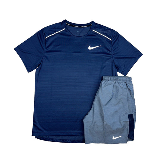 Nike Miler 1.0 Midnight Navy & Obsidian Navy Challenger Shorts