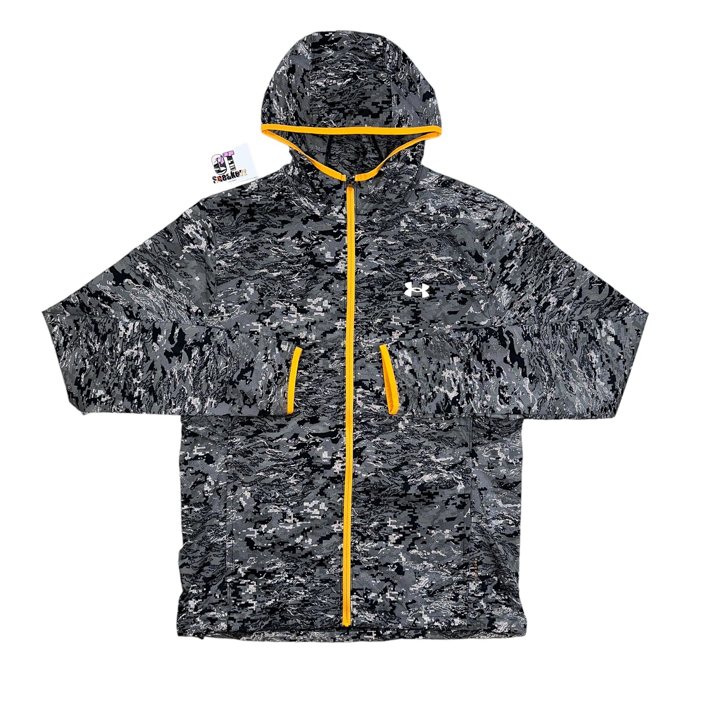 Under Armour Pattern Windrunner Grey White Orange