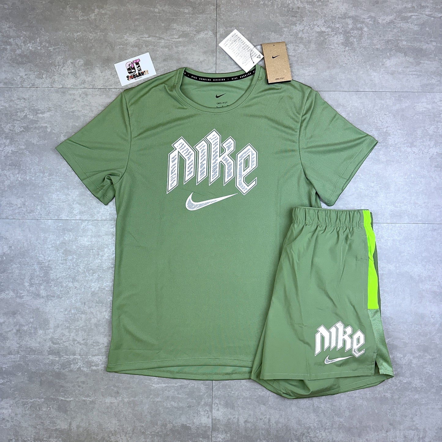 Nike RDV Print Khaki Miler & Short Set