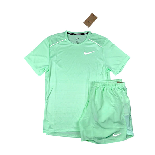 Nike Miler 1.0 Vapour Green & Challenger Shorts