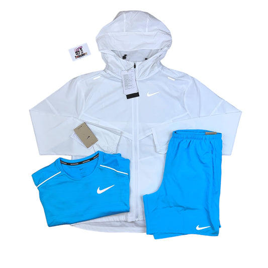 Nike Ice White Windrunner & Baltic Blue Miler 1.0 Set