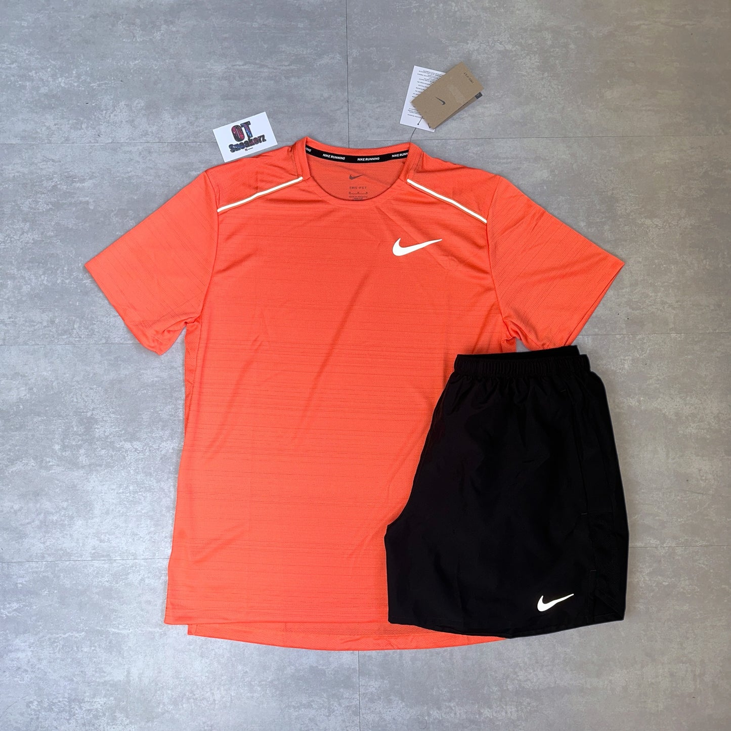 Nike Miler 1.0 Light Wild Mango & Black Challenger Shorts