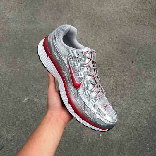 Nike P-6000 Metallic Silver Red
