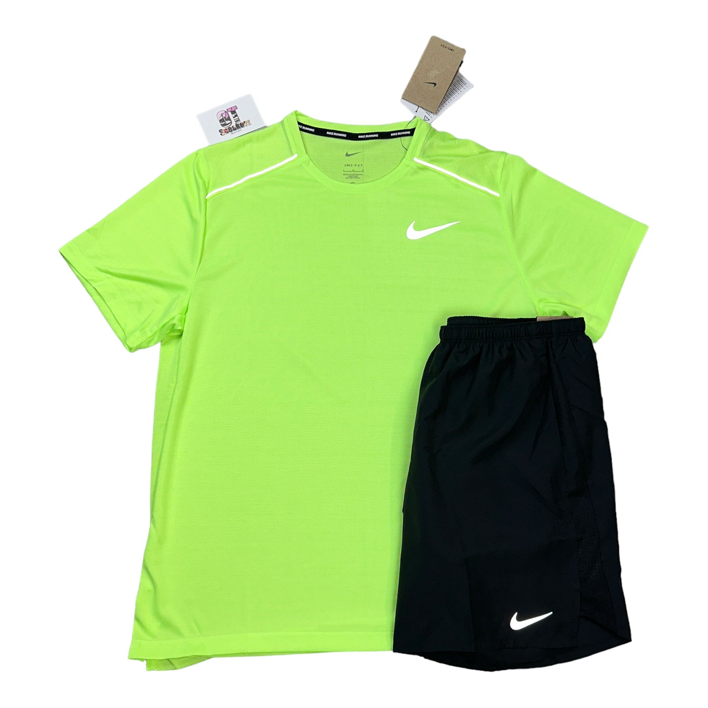 Nike Miler 1.0 Ghost Green & Black Challenger Shorts