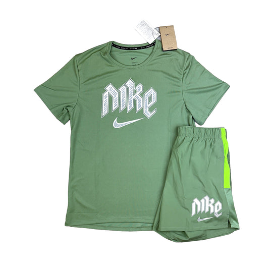 Nike RDV Print Khaki Miler & Short Set