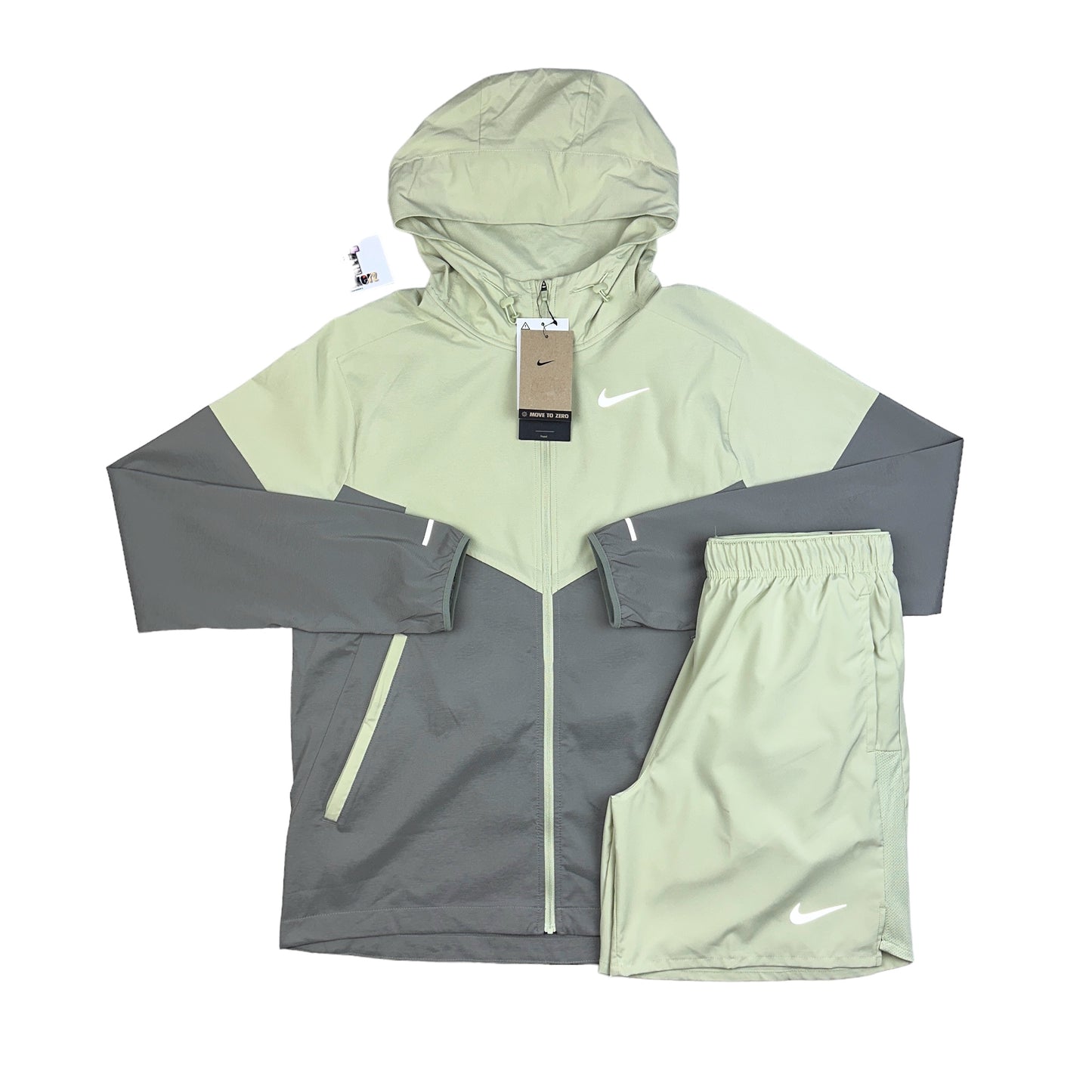 Nike Olive Aura Windrunner & Shorts Set