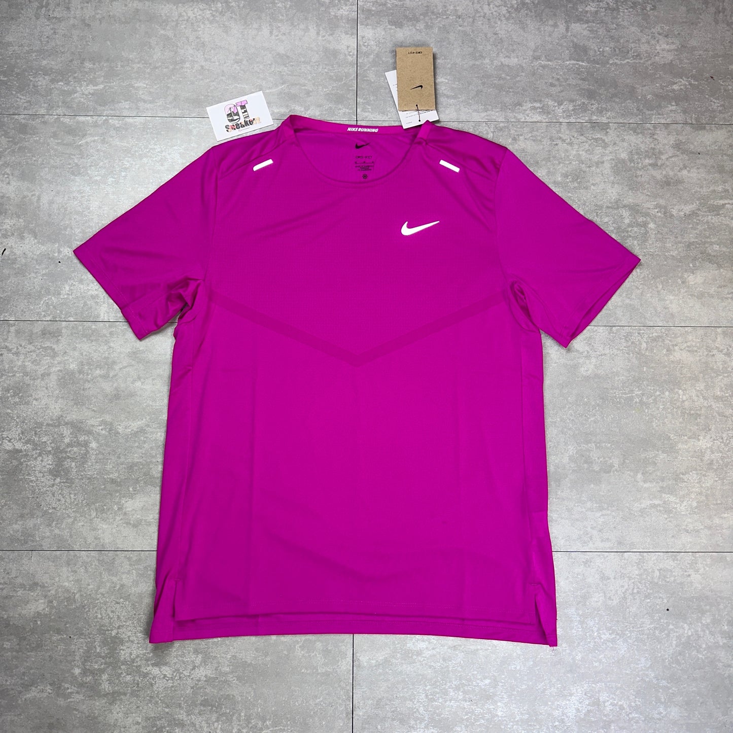 Nike Techknit Rise T-Shirt Fuchsia Pink