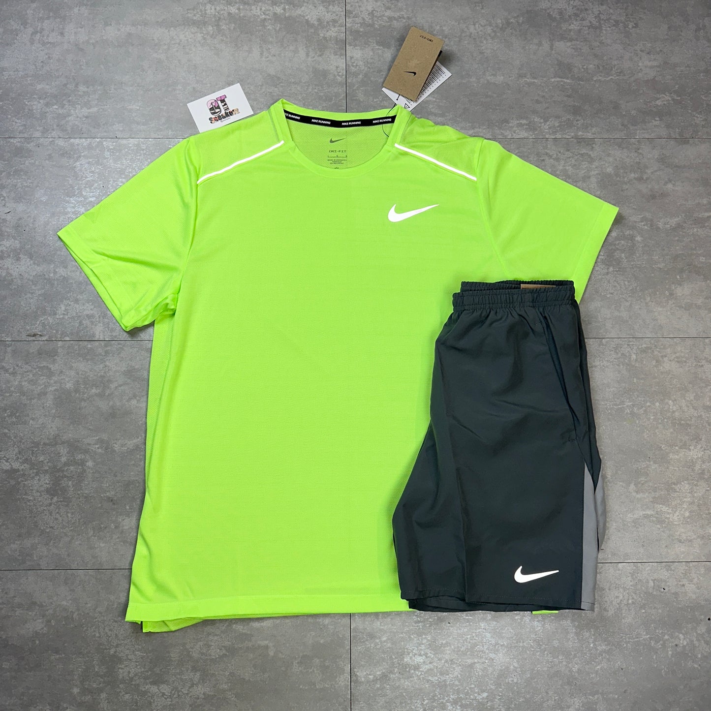 Nike Miler 1.0 Ghost Green & Smoke Grey Challenger Shorts