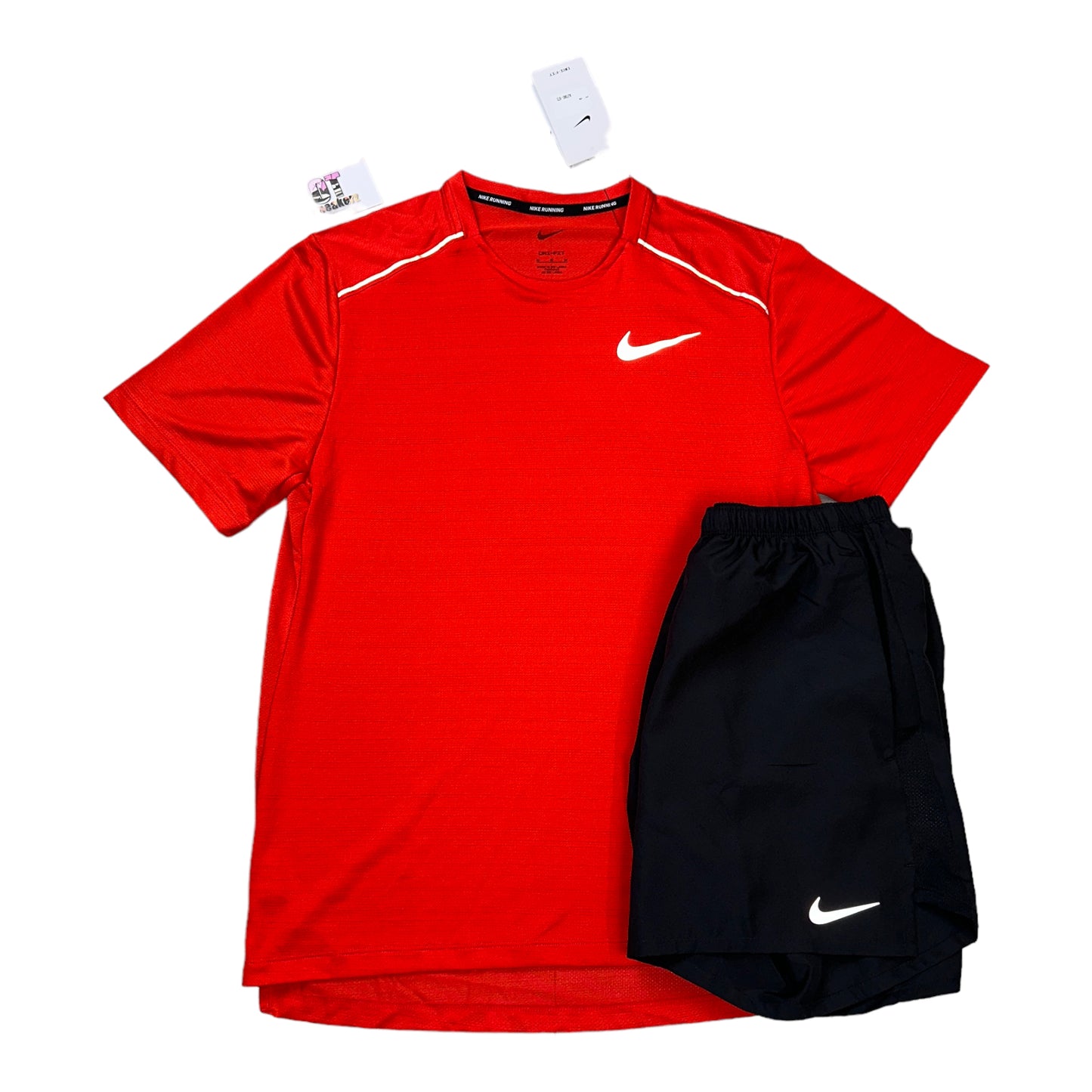 Nike Miler 1.0 Red & Black Challenger Shorts Set