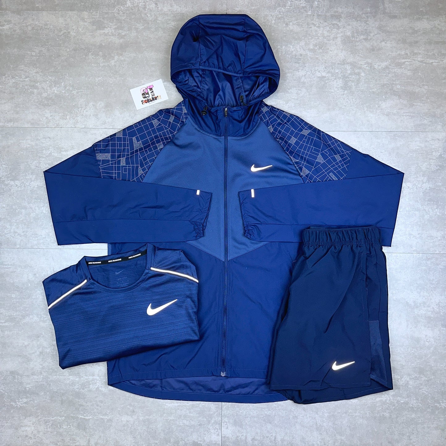 Nike Midnight Navy 3 Piece Windrunner & Short Set