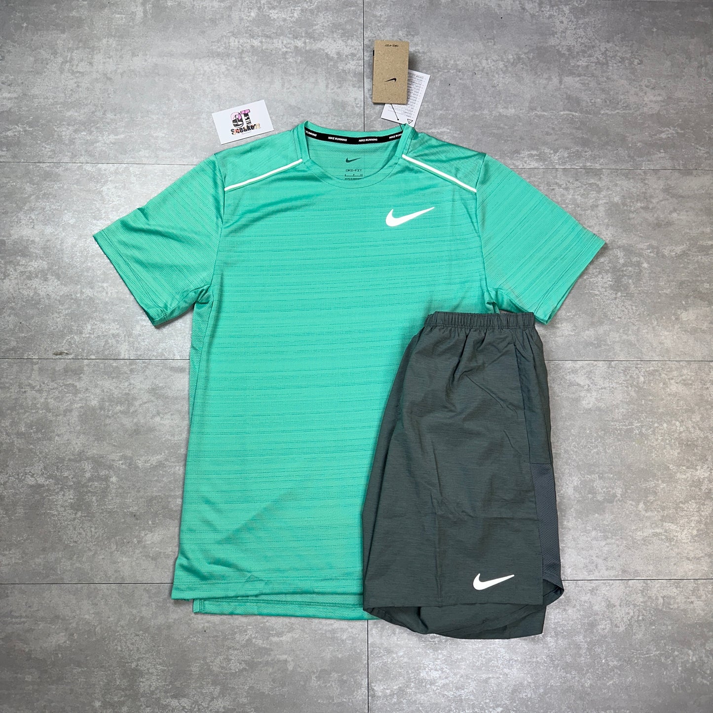 Nike Miler 1.0 Mint & Grey Challenger Shorts