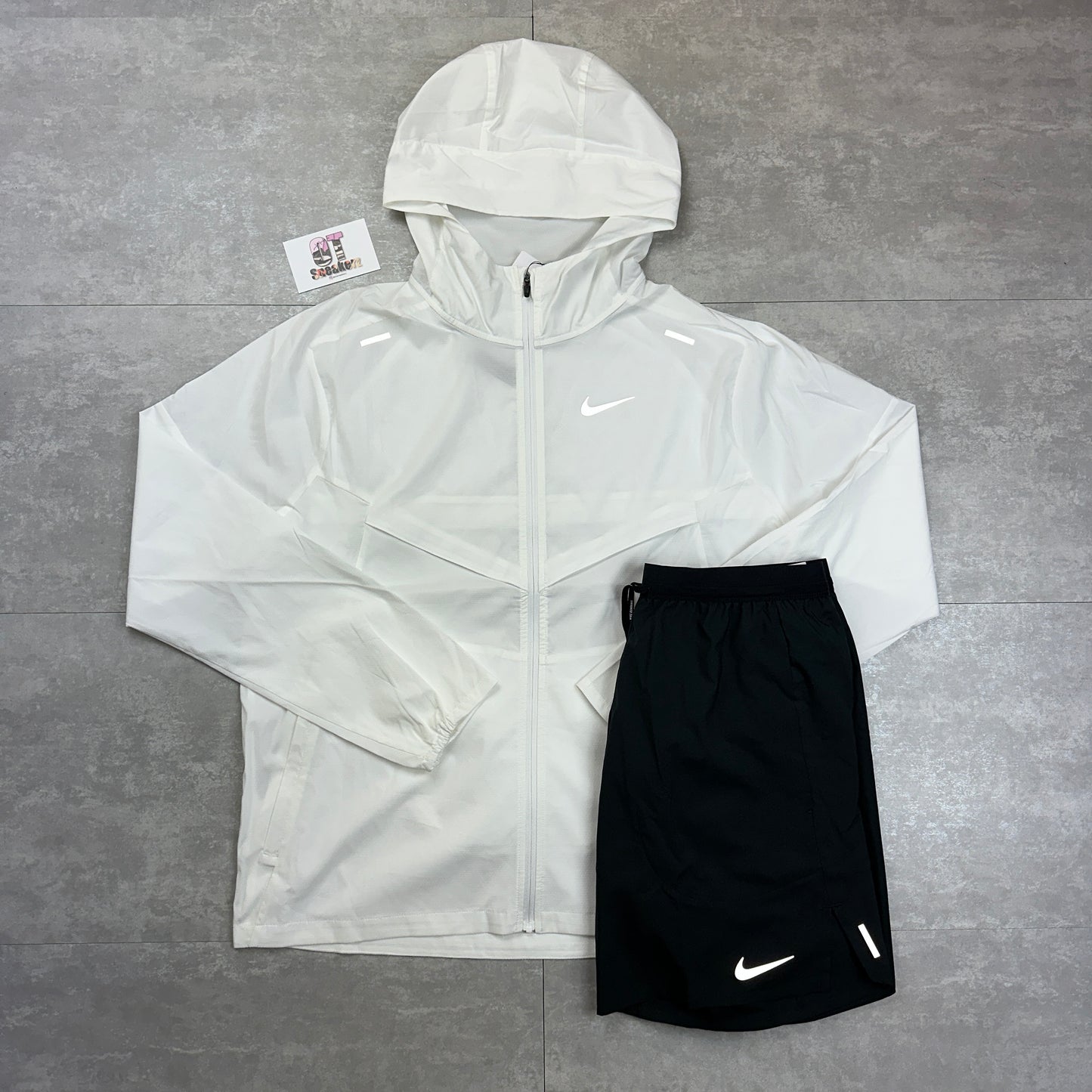 Nike Windrunner White & Black Flex Stride Shorts