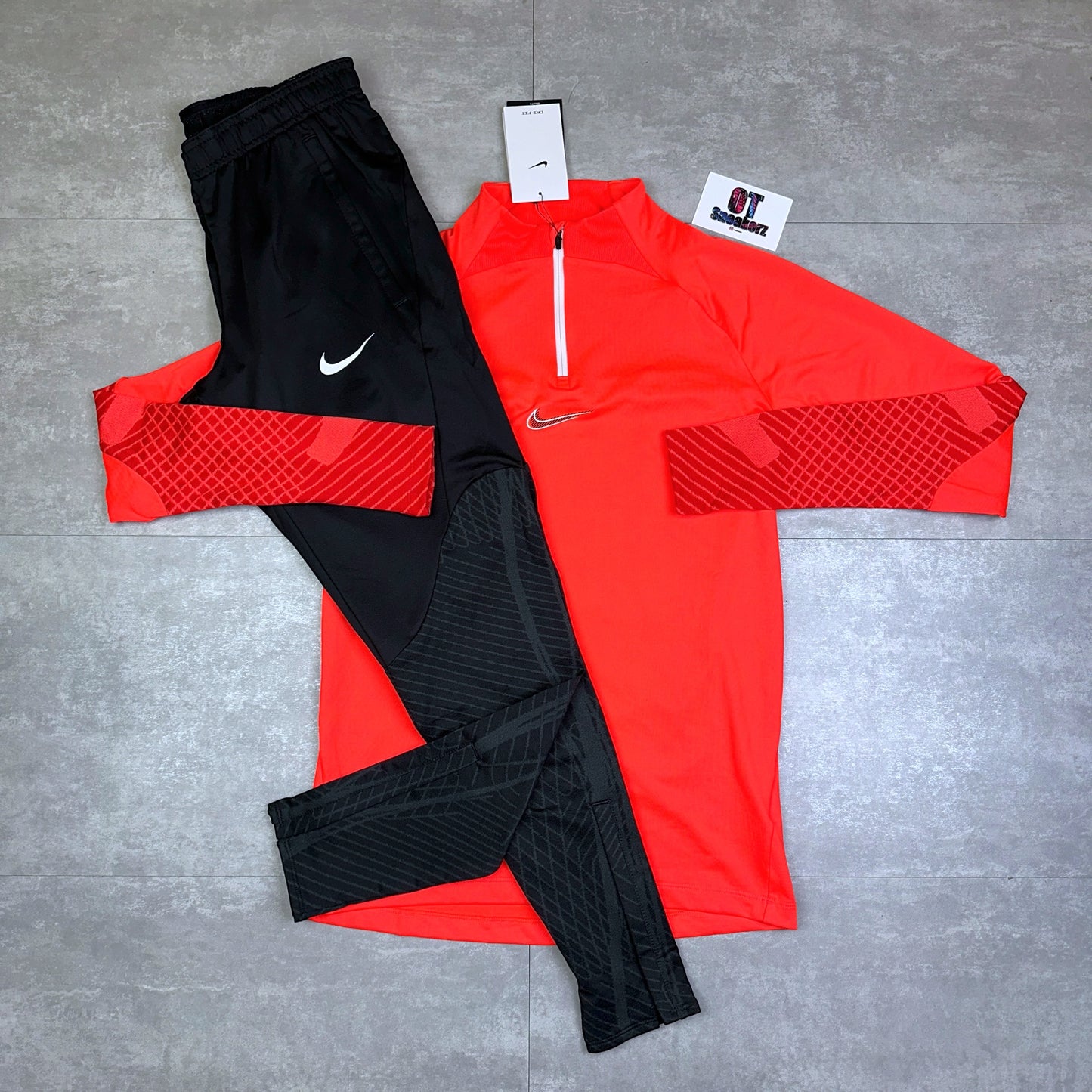 Nike Quarter Zip Bright Crimson Strike Tracksuit