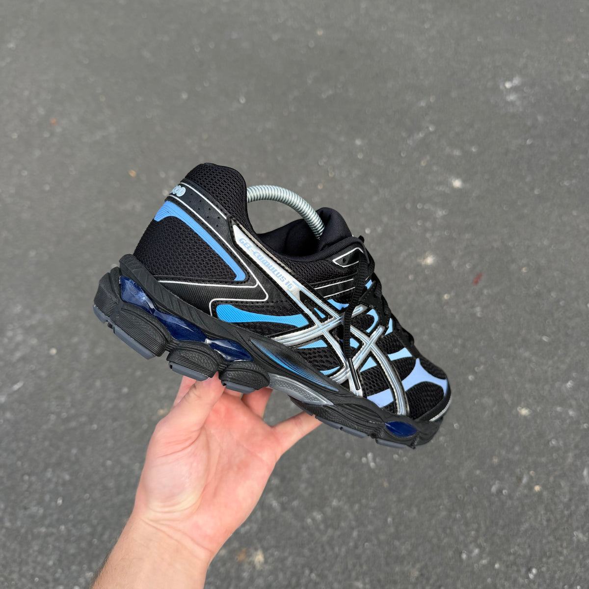 ASICS Gel-Cumulus 16 Black Pure Silver Blue