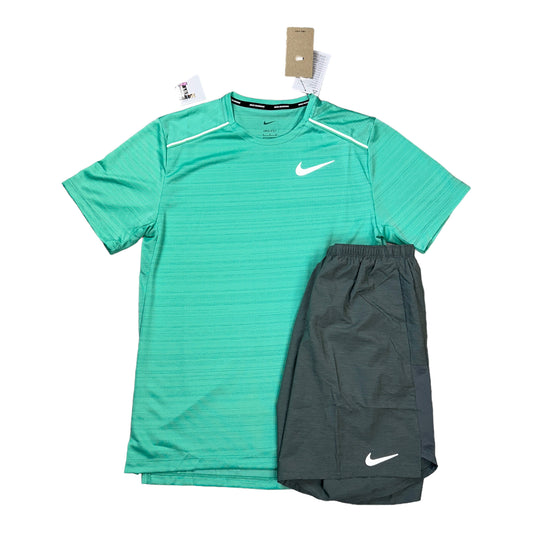 Nike Miler 1.0 Mint & Grey Challenger Shorts