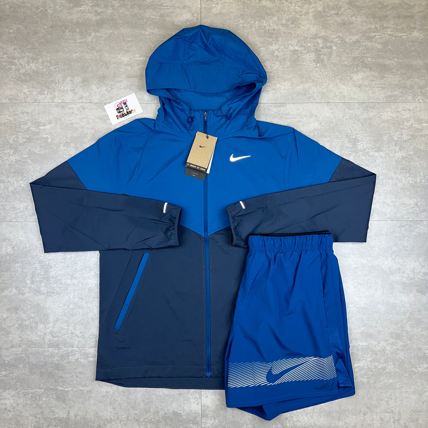 Nike Windrunner UV Repel Thunder Blue & Flash Challenger Shorts