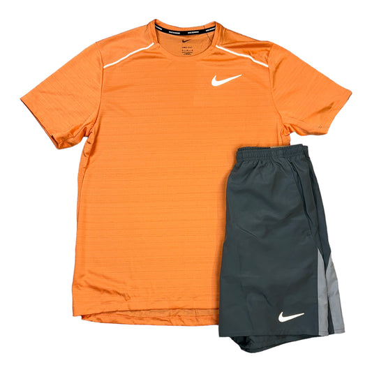 Nike Miler 1.0 Orange Trance & Smoke Grey Challenger Shorts