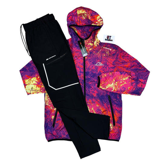 Monterrain Aerial Pink Windbreaker & Ramble 3.0 Bottoms Black