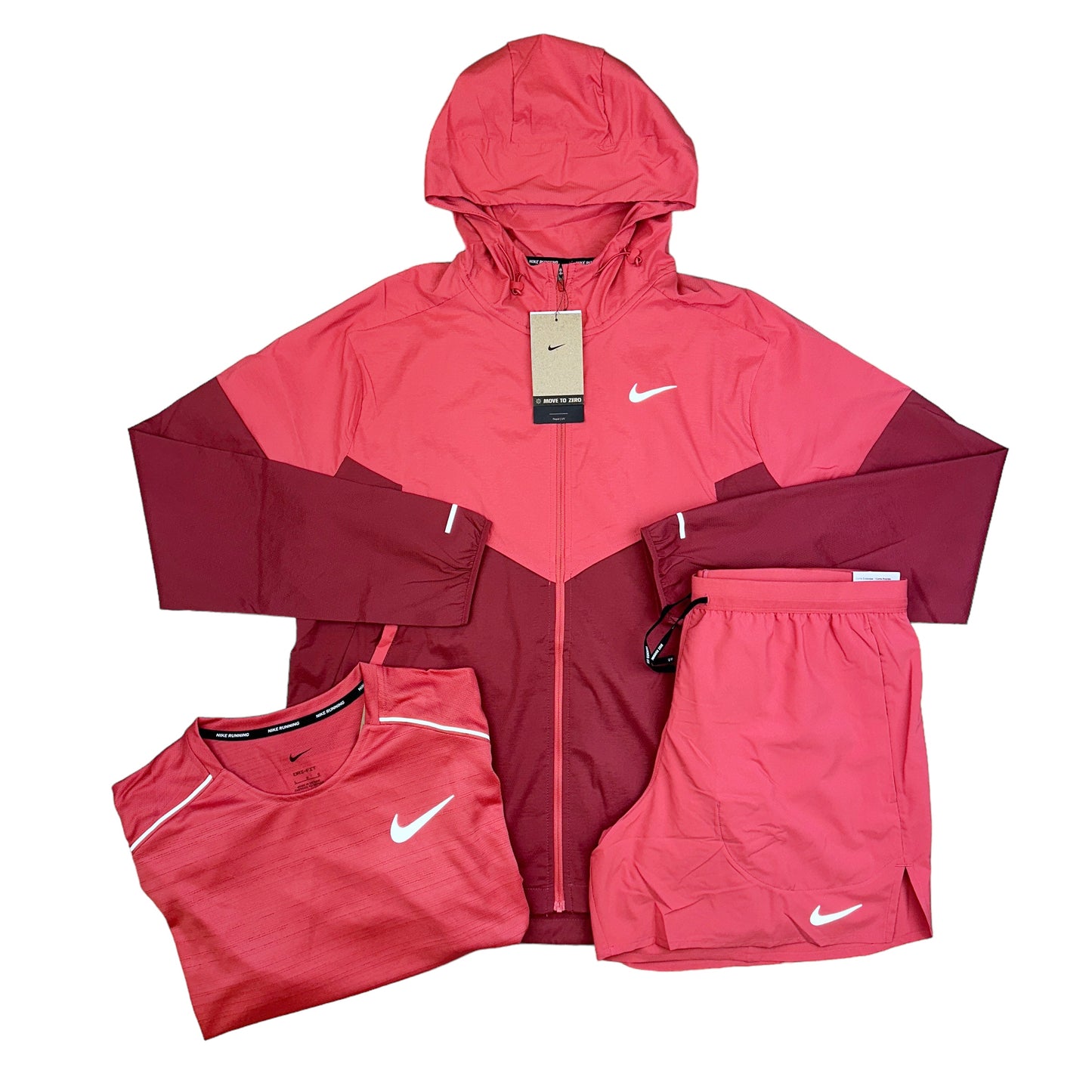 Nike Adobe Red Windrunner Miler & Shorts Set