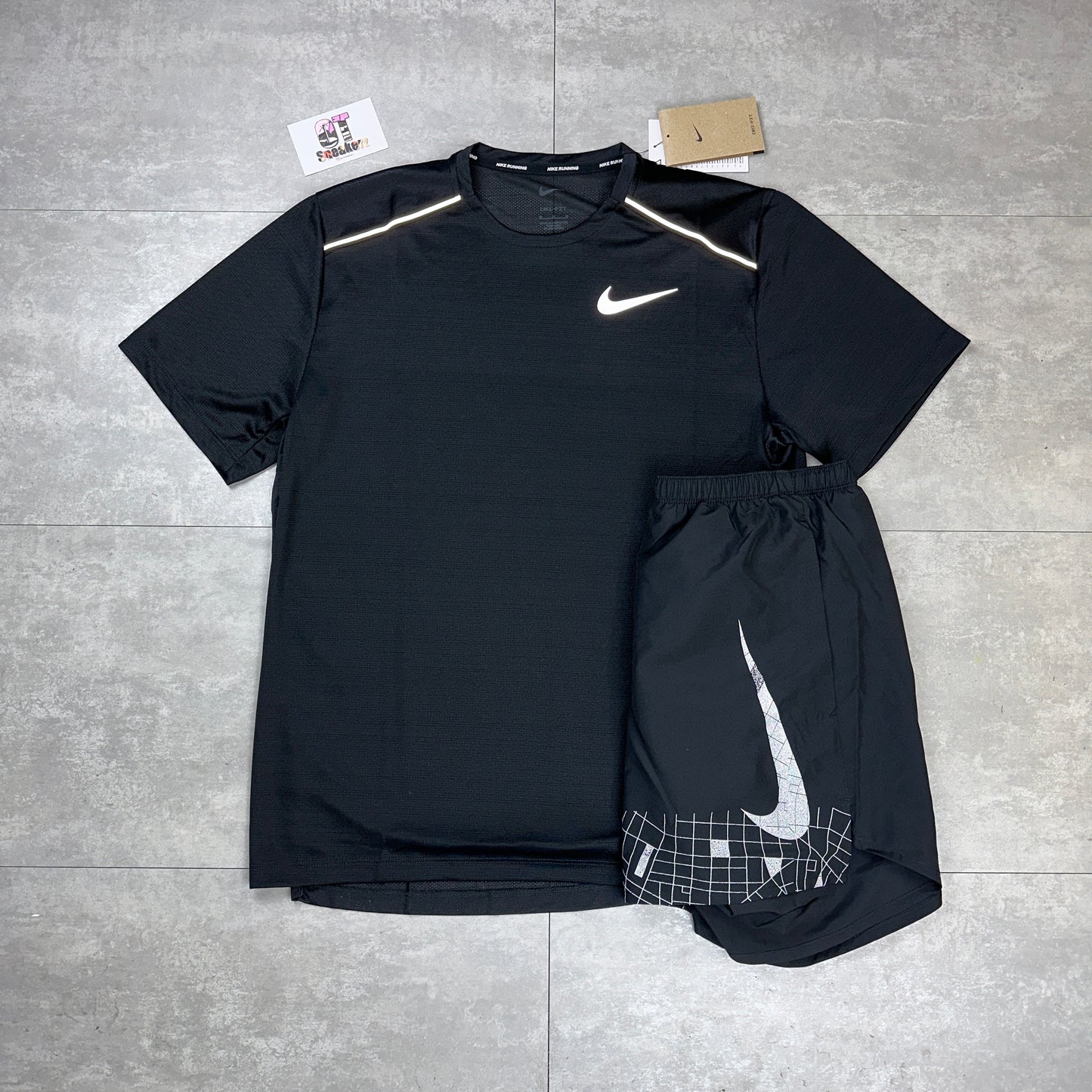 Nike Miler 1.0 Black & Black RDV Flash Shorts