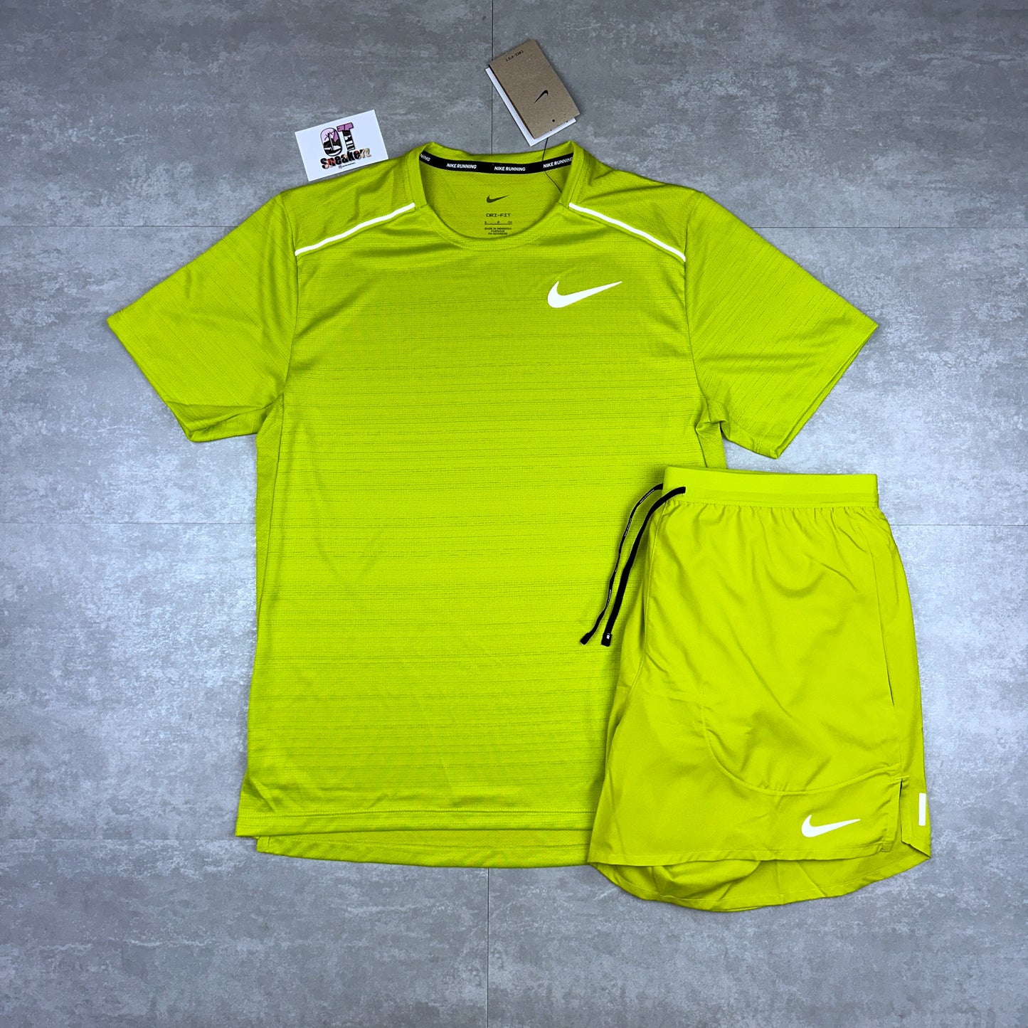 Nike Miler 1.0 Bright Cactus & Flex Stride Shorts