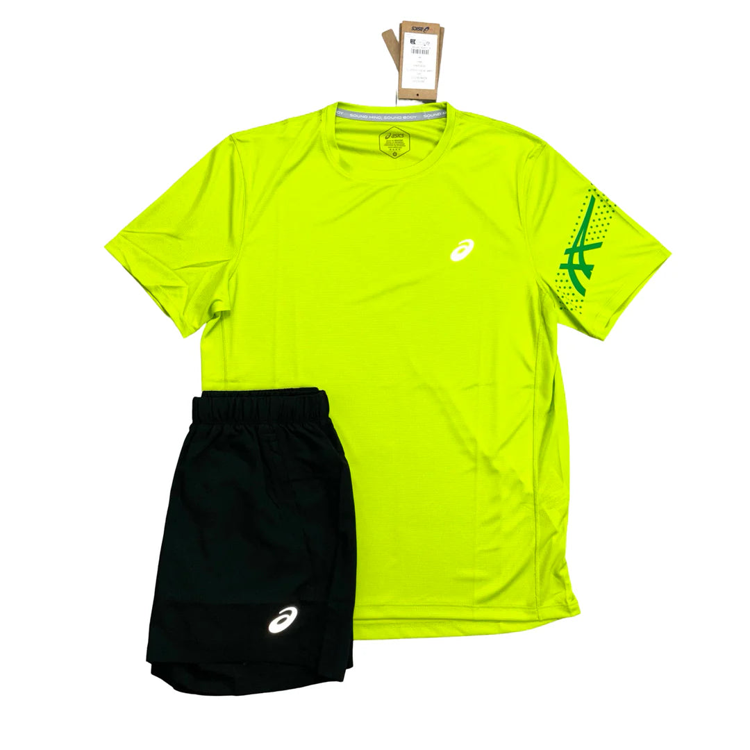 ASICS Icon Neon T-shirt & Shorts Set