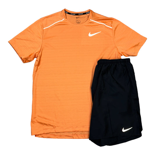 Nike Miler 1.0 Orange Trance & Black Challenger Shorts