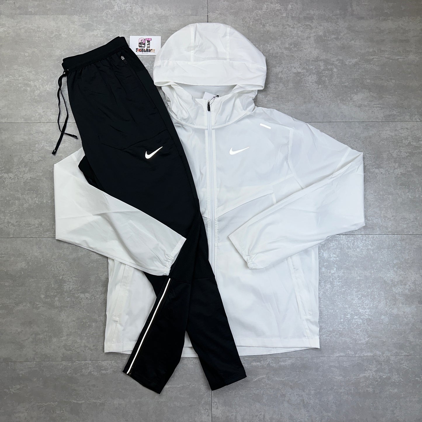 Nike Windrunner White & Black Phenom Bottoms