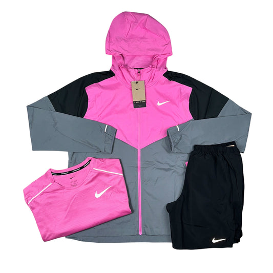 Nike UV Windrunner Playful Pink 3 Piece Set & Black Challenger Shorts